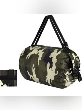 Set of (2) Camouflage Print Foldable Travel Duffel Bag